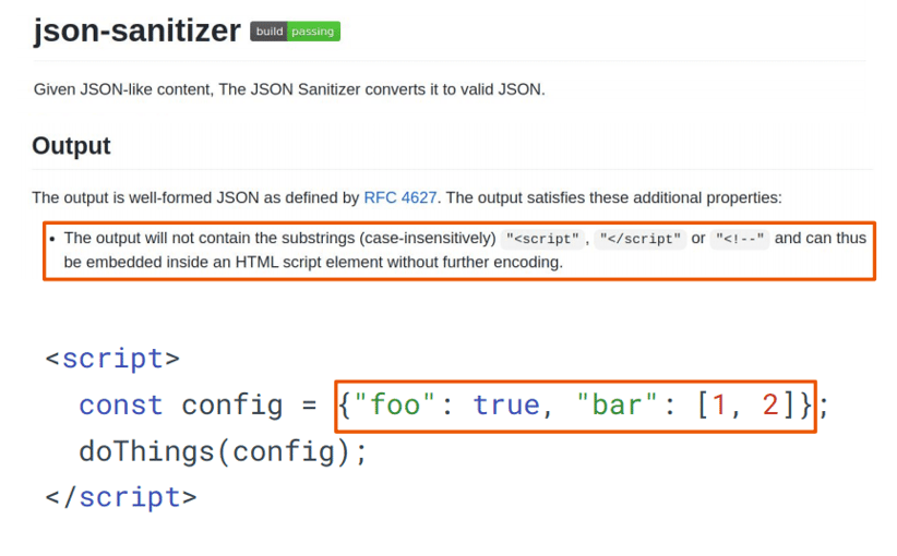 JSON Sanitizer